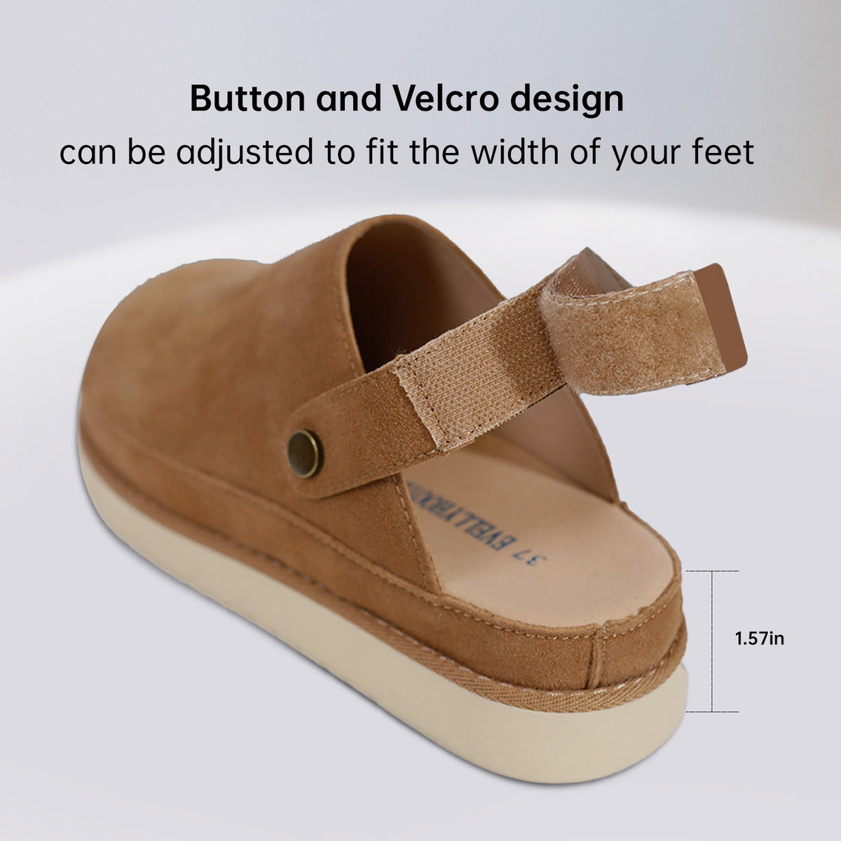 Comfort Suede 2-in-1 Strap Clogs