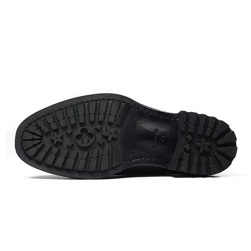 Classic Men's Oxford Shoes Stitching On The Toe Cap: Horsehide Leather and Goodyear Welted