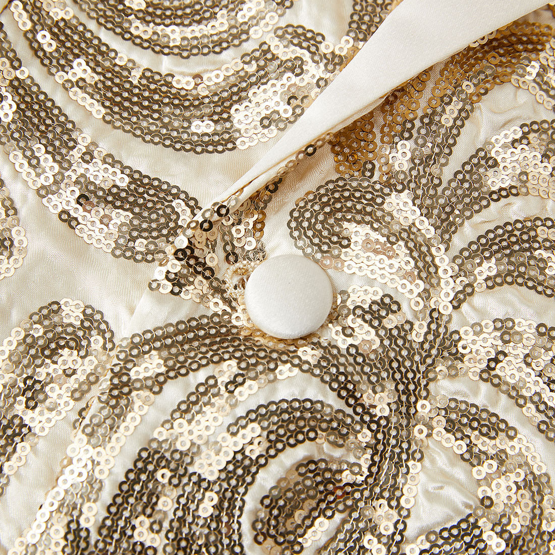 Men's Champagne Floral Sequin Shawl Lapel Blazer prom suit