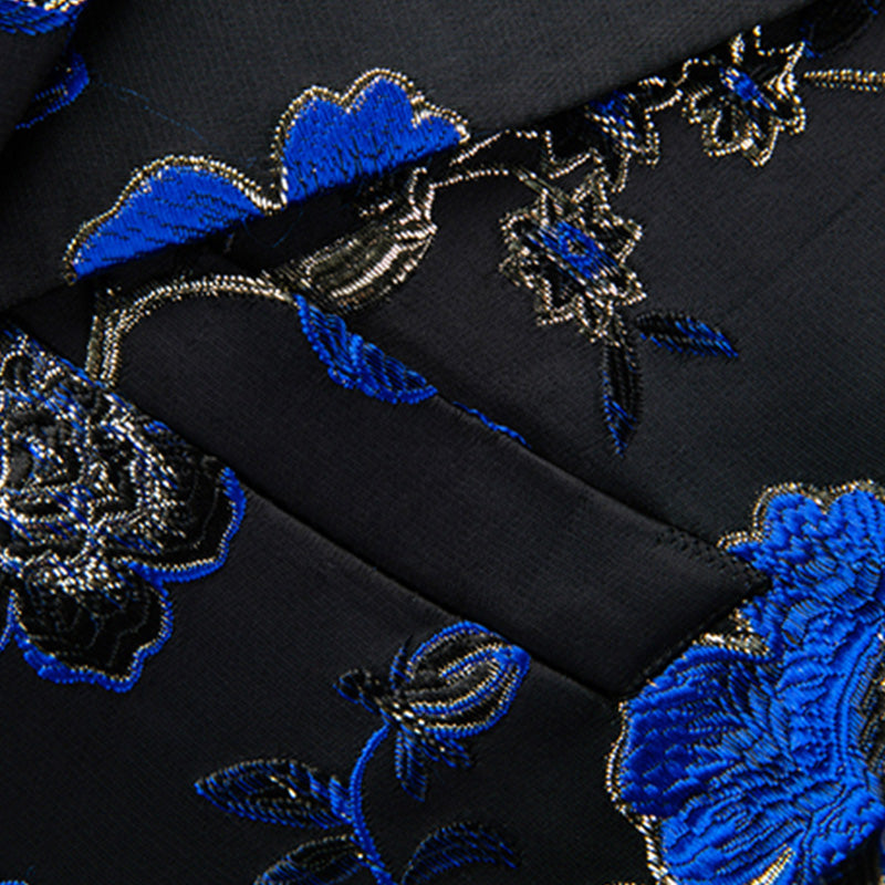 Blue Bird Embroidery Men's 2-Piece Suit