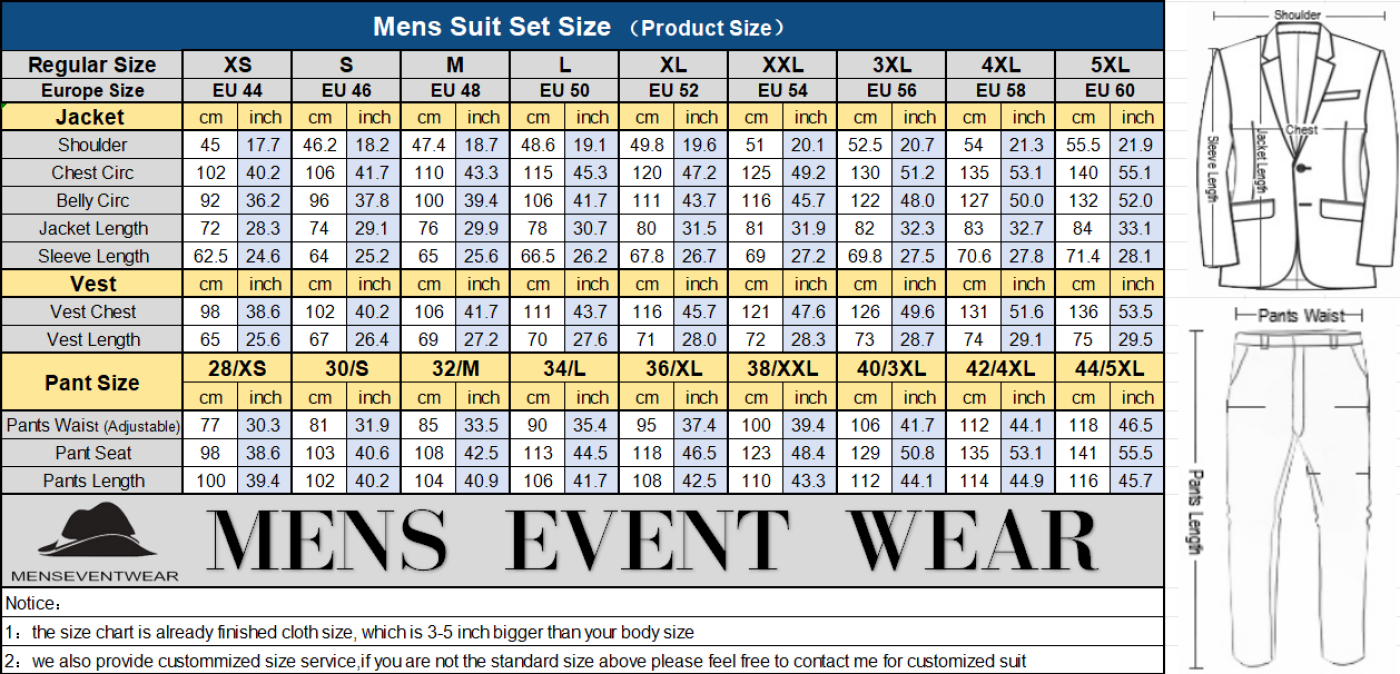 Fashion Men's 3 Pieces Flat Peak Lapel Tuxedos For Party (Blazer+vest+Pants)