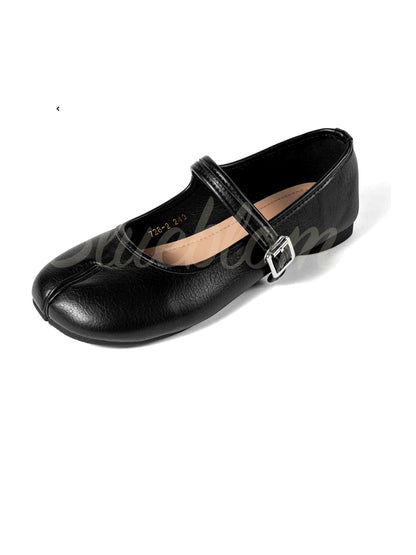Black Round Toe Mary-Janes tabi shoes