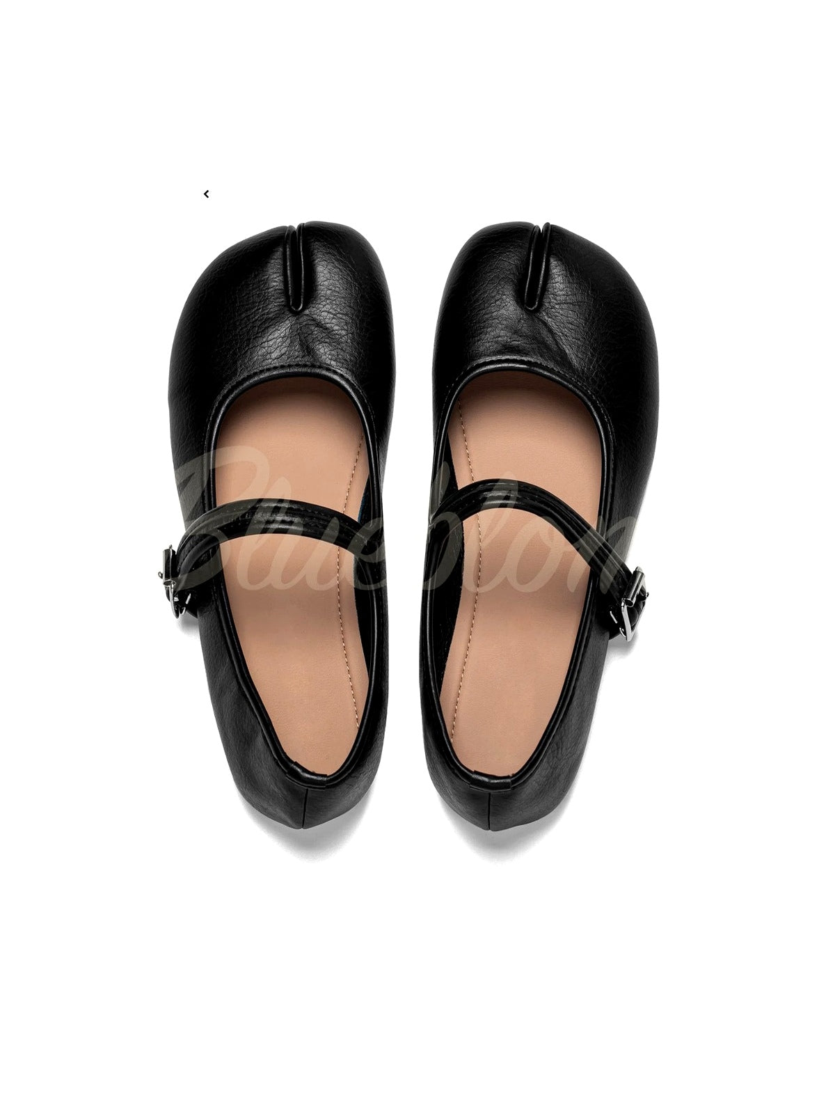 Black Round Toe Mary-Janes tabi shoes
