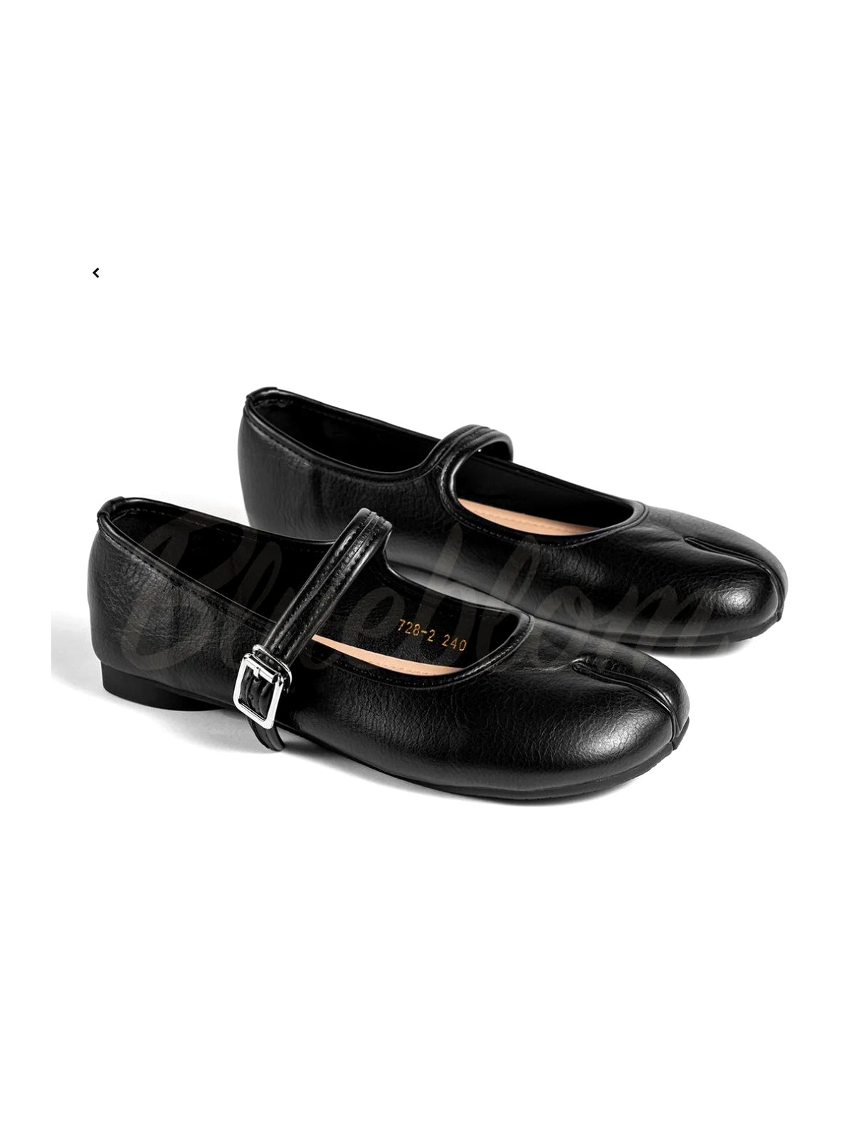 Black Round Toe Mary-Janes tabi shoes