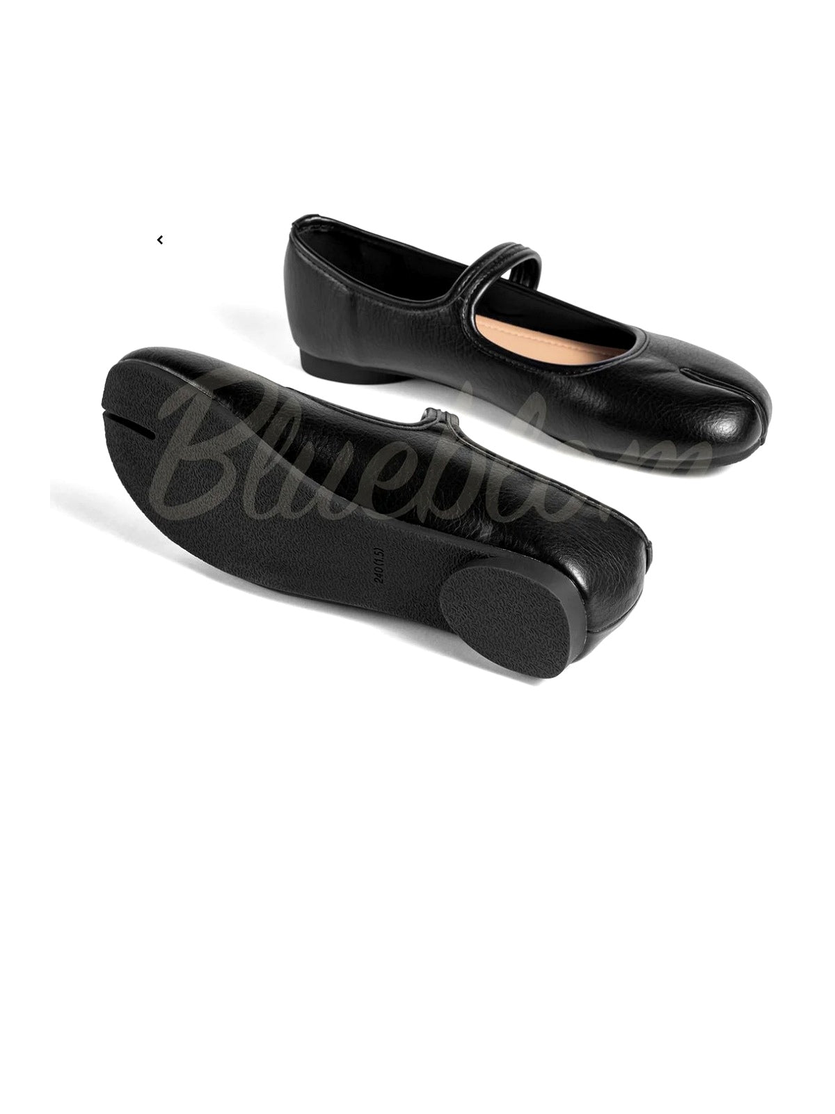 Black Round Toe Mary-Janes tabi shoes