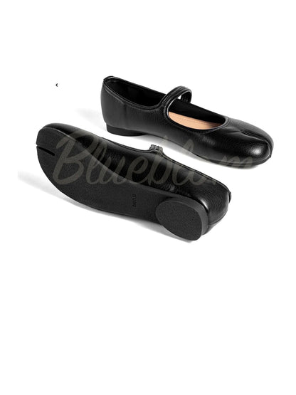 Black Round Toe Mary-Janes tabi shoes