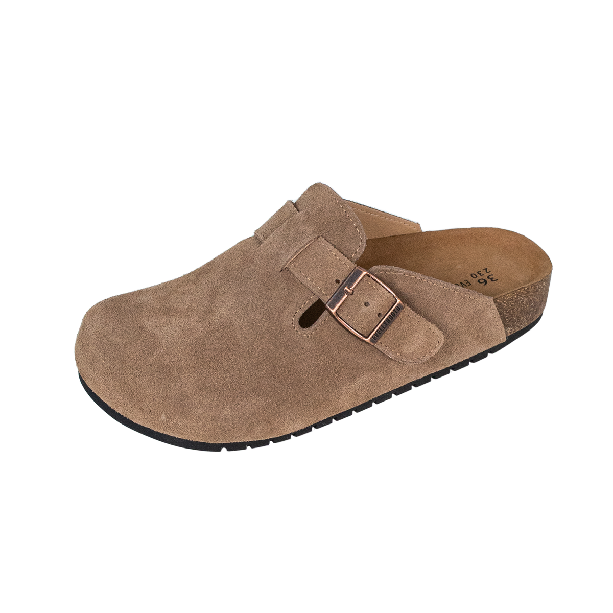 Closed Round Toe Suede Cork Clogs
