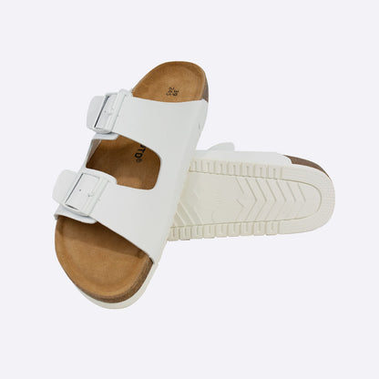 Open Toe Dual Buckle Cork Sandals clogs