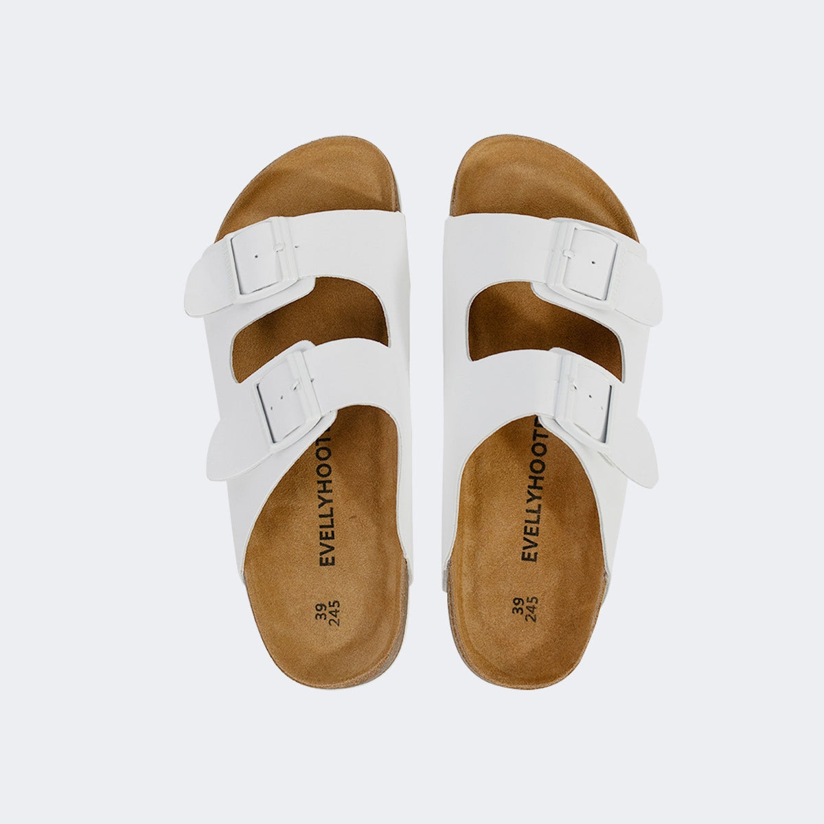 Open Toe Dual Buckle Cork Sandals clogs