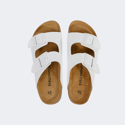 Open Toe Dual Buckle Cork Sandals clogs