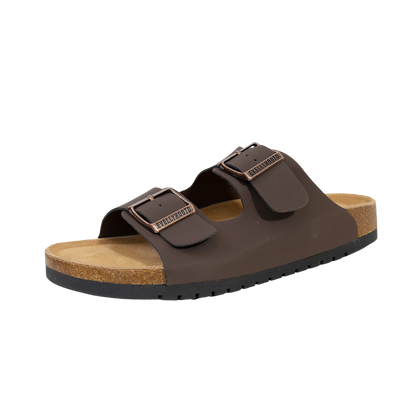 Open Toe Dual Buckle Cork Sandals clogs