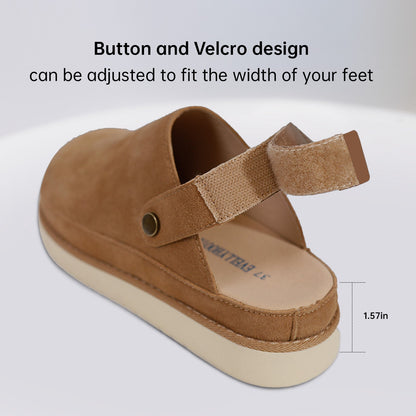 Comfort Suede 2-in-1 Strap Clogs
