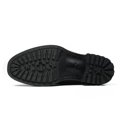Classic Men's Oxford Shoes Stitching On The Toe Cap: Horsehide Leather and Goodyear Welted