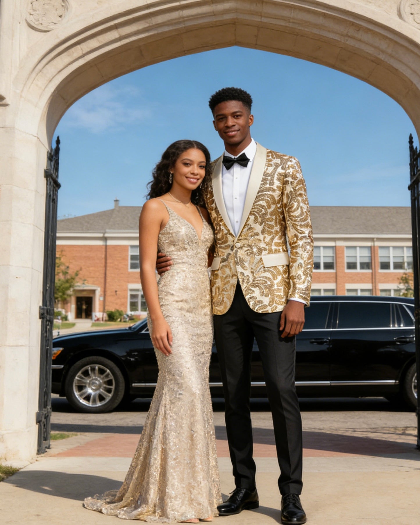 Men's Champagne  Floral Sequin Shawl Lapel Blazer prom suit