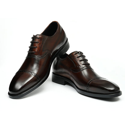 Men's Oxford Shoes - Triple-Panel Craftsmanship & Timeless Stitching