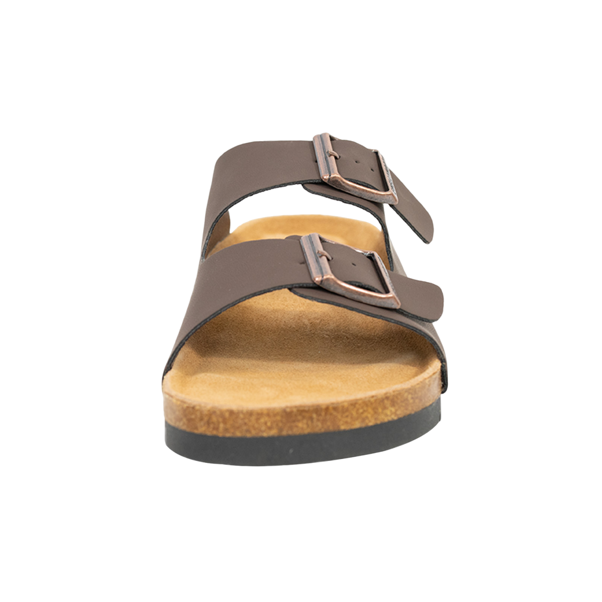 Open Toe Dual Buckle Cork Sandals clogs