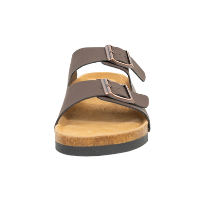 Open Toe Dual Buckle Cork Sandals clogs
