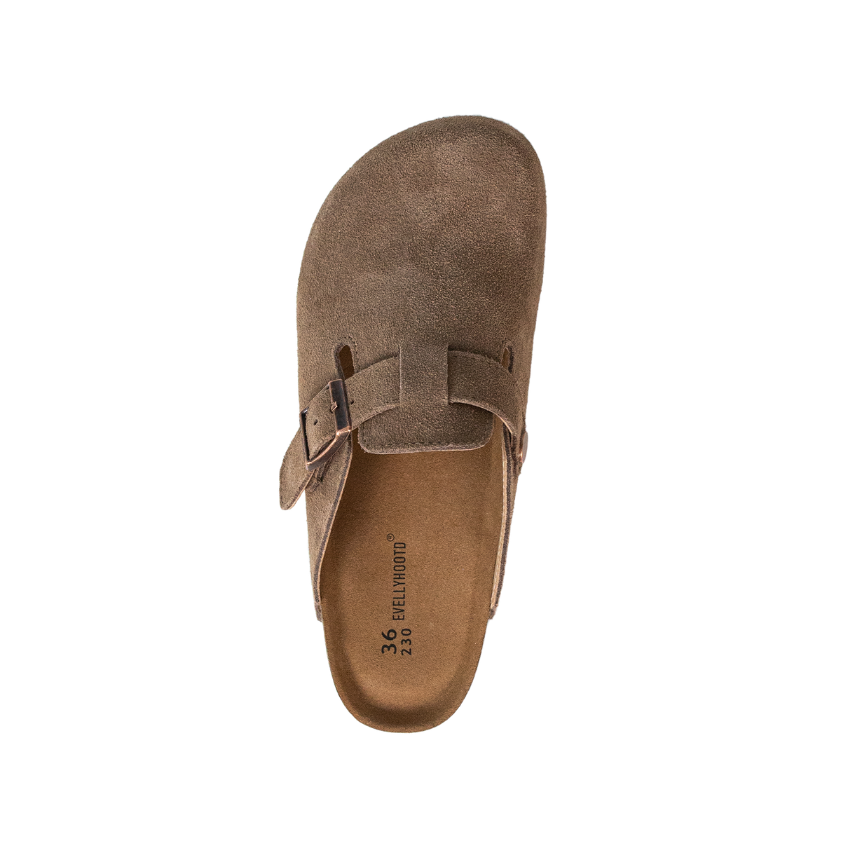 Closed Round Toe Suede Cork Clogs