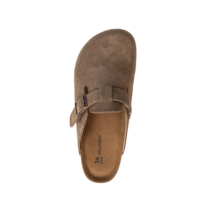 Closed Round Toe Suede Cork Clogs