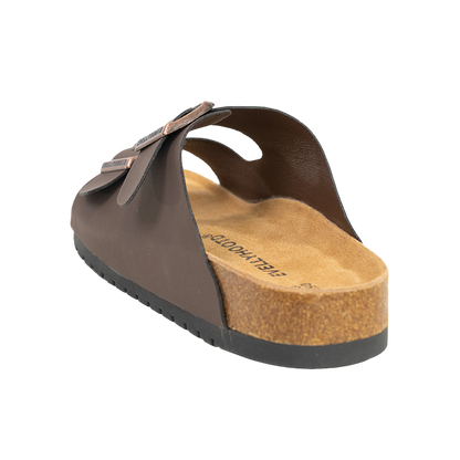 Open Toe Dual Buckle Cork Sandals clogs