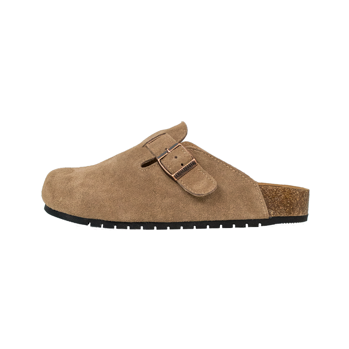 Closed Round Toe Suede Cork Clogs