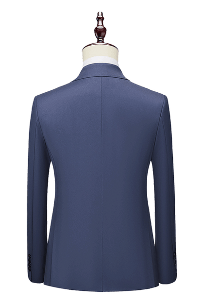 Blue 2-Button Flexible Waistband Modern Fit Suit