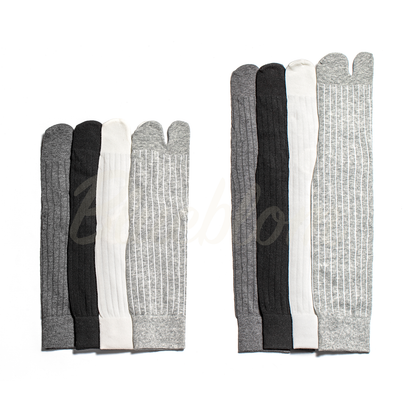 Ribbed Tabi Socks-Dark Gray