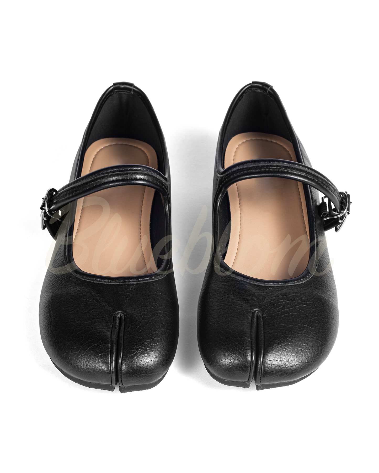 Black Round Toe Mary-Janes tabi shoes