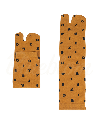 Turmeric Digital Symbol Tabi Socks