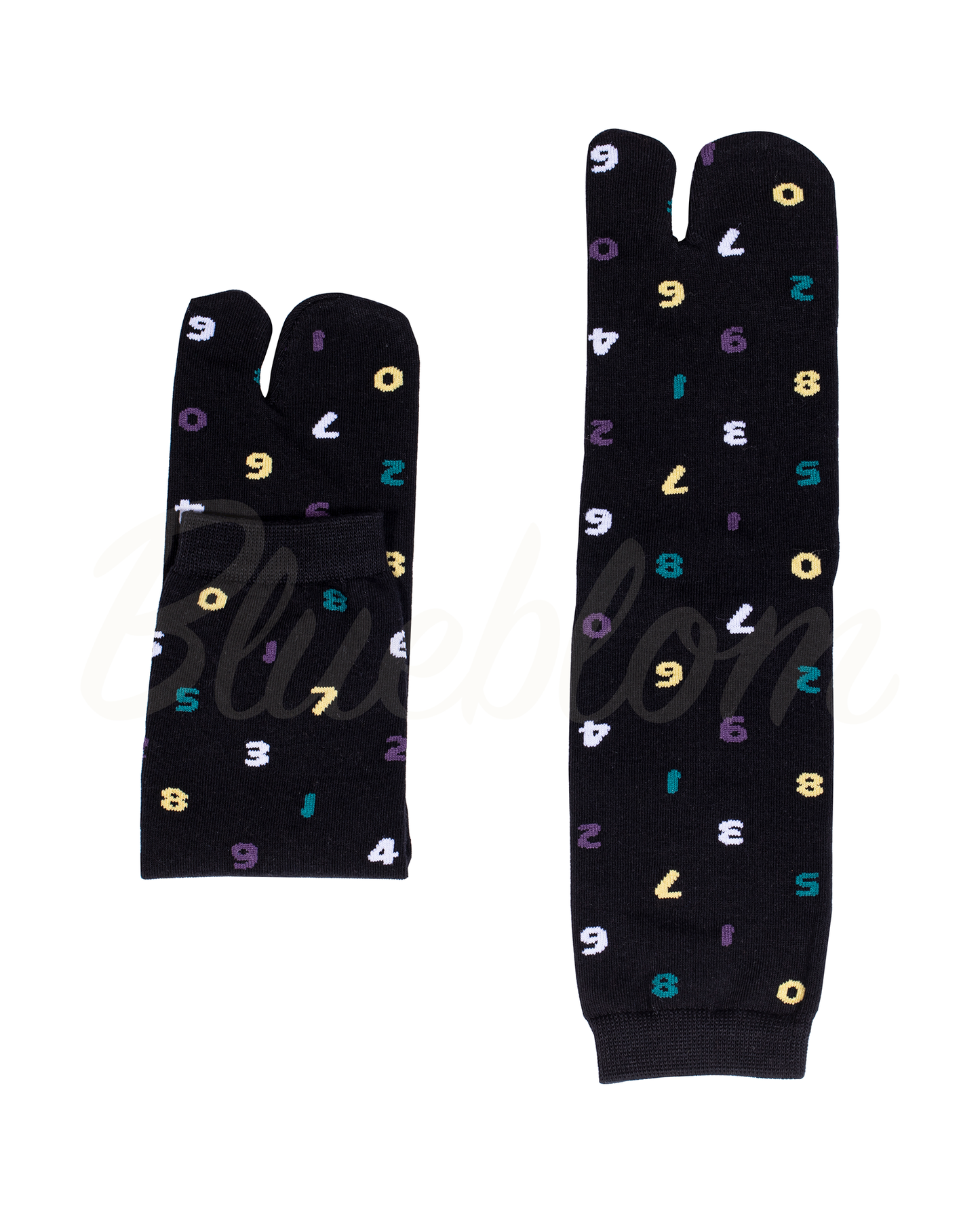 Black Digital Symbol Tabi Socks