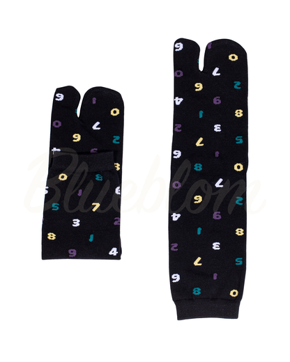 Black Digital Symbol Tabi Socks