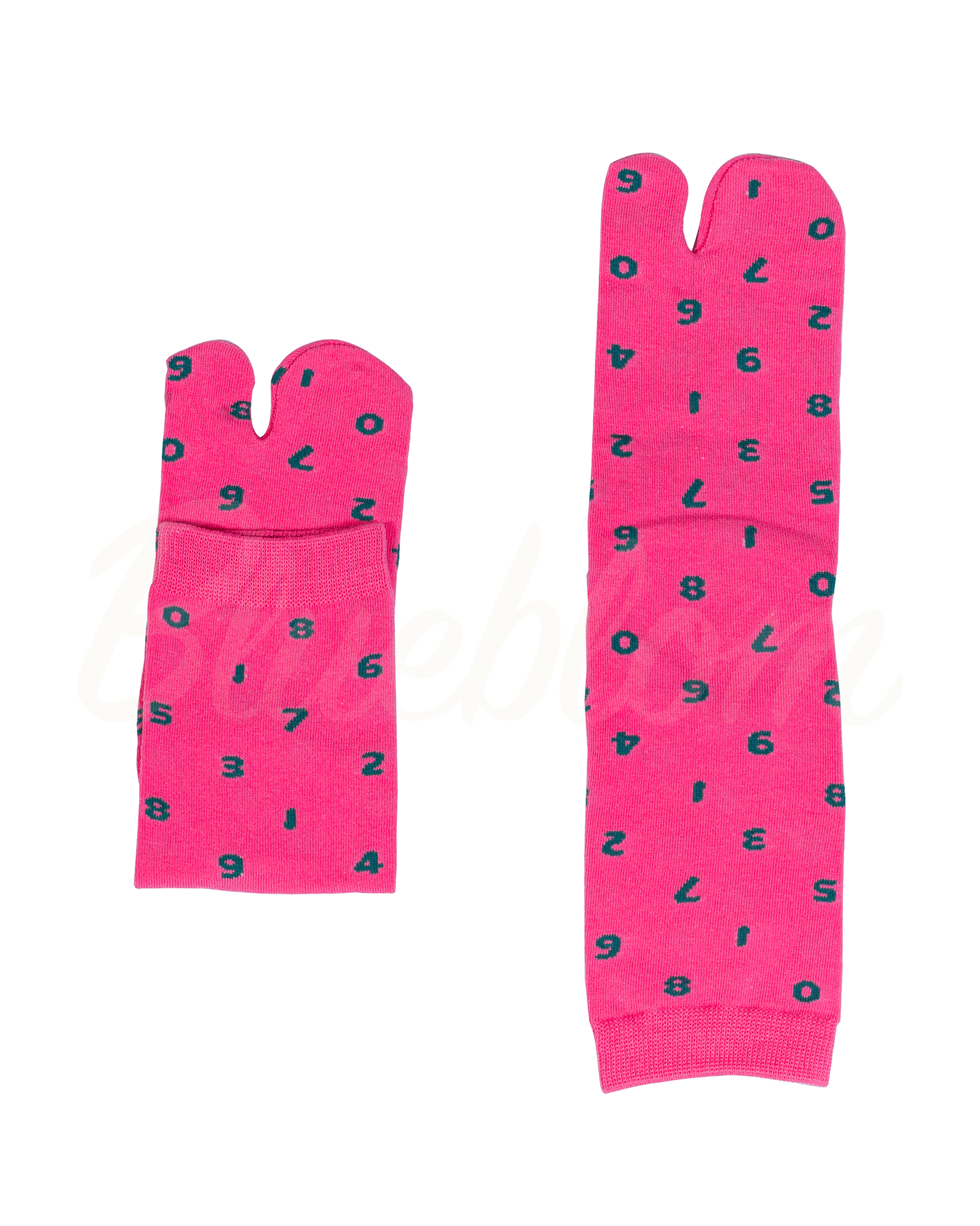 Pink Digital Symbol Tabi Socks