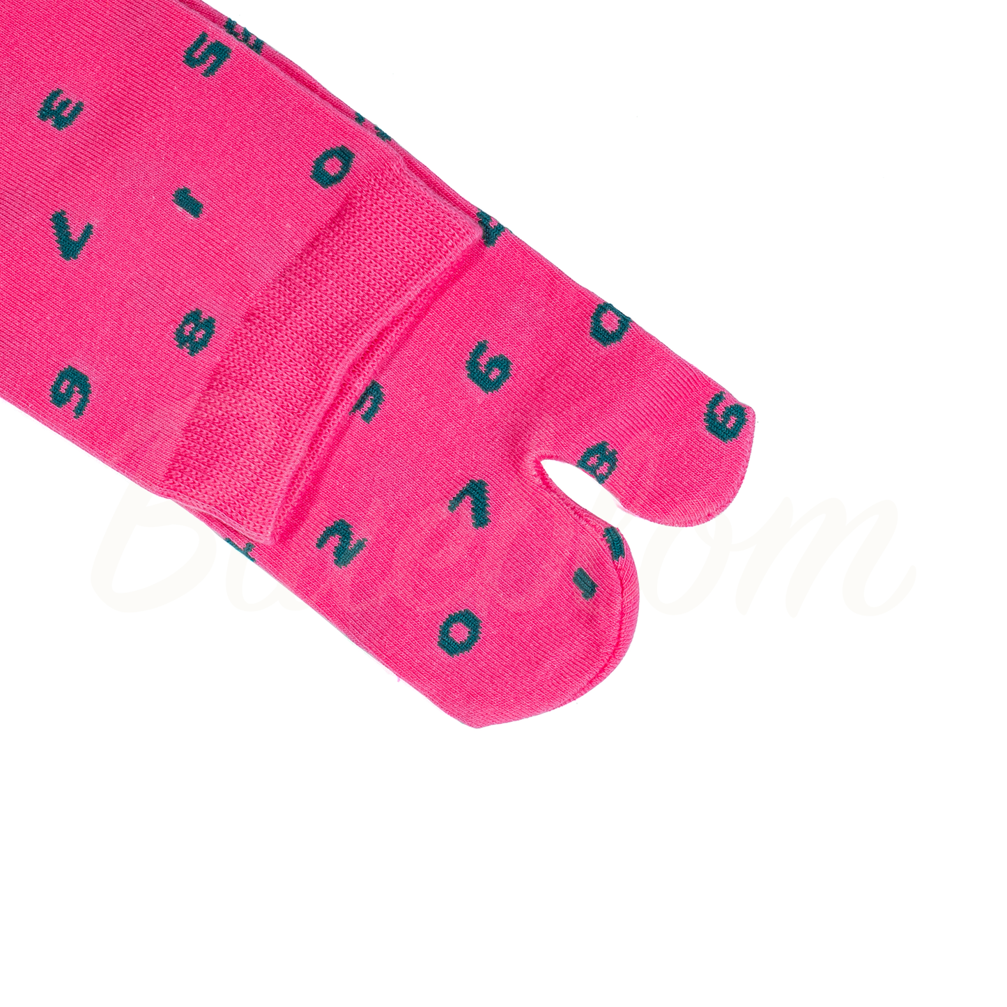 Pink Digital Symbol Tabi Socks