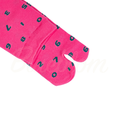 Pink Digital Symbol Tabi Socks