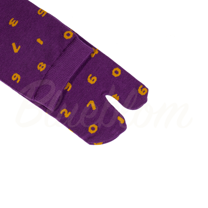 Purple Digital Symbol Tabi Socks