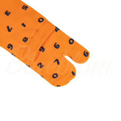 Orange Digital Symbol Tabi Socks