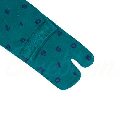 Green Digital Symbol Tabi Socks