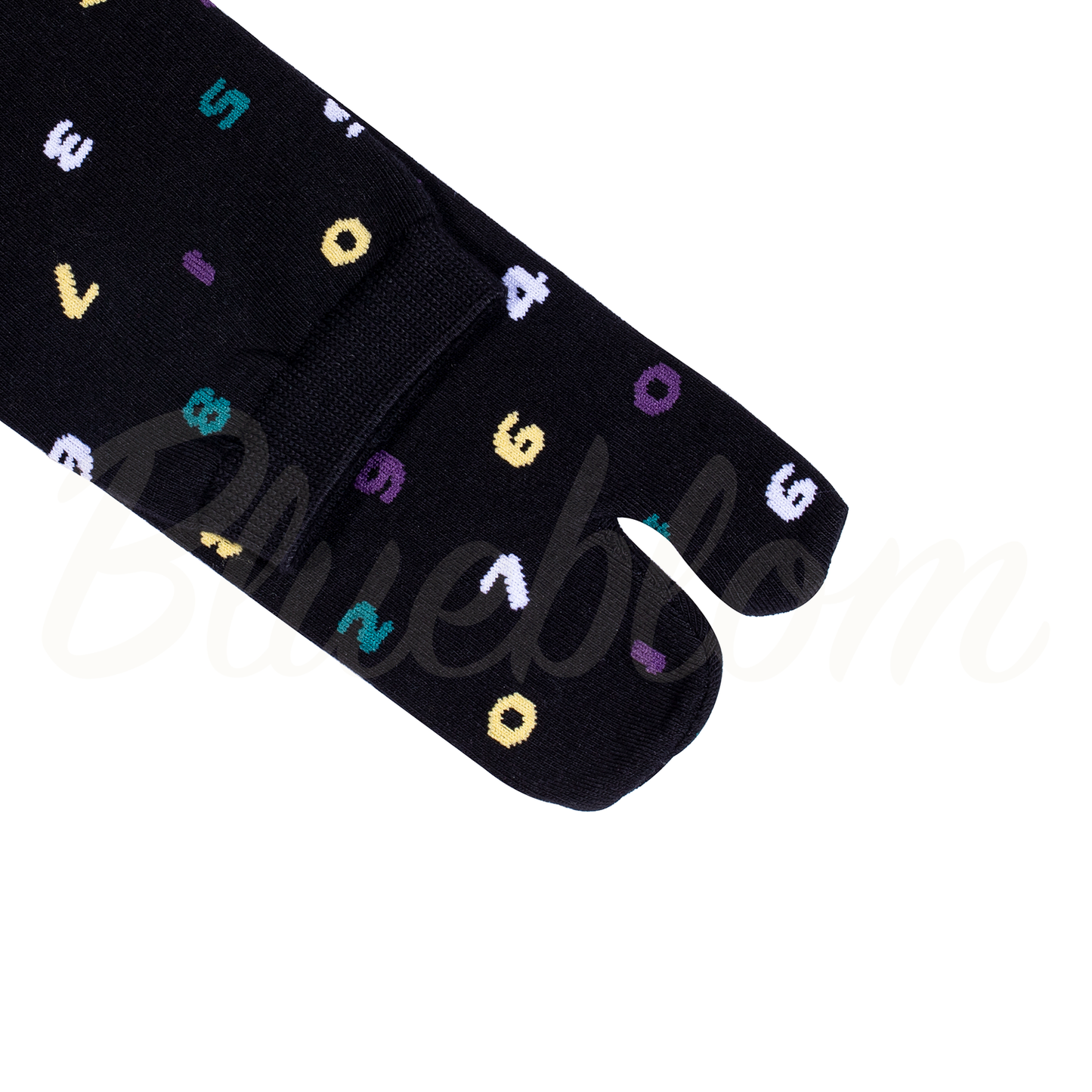 Black Digital Symbol Tabi Socks