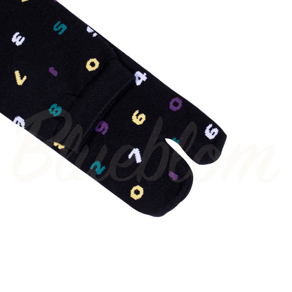 Black Digital Symbol Tabi Socks