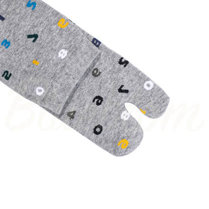 Grey Digital Symbol Tabi Socks