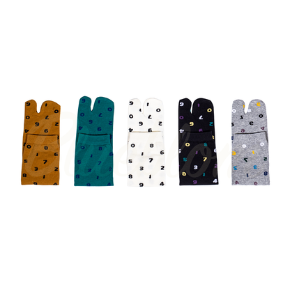 Black Digital Symbol Tabi Socks
