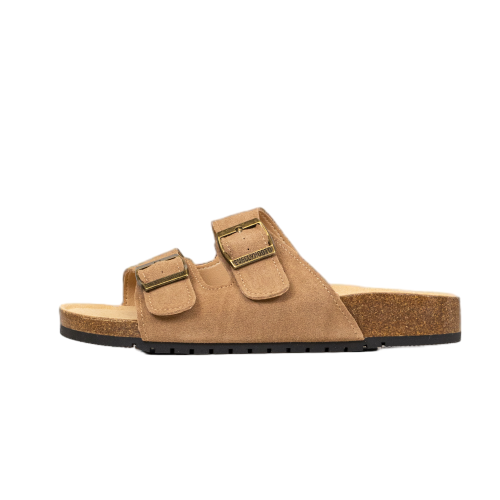 Open Toe Suede Dual Buckle Sandals clogs