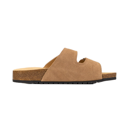 Open Toe Suede Dual Buckle Sandals clogs
