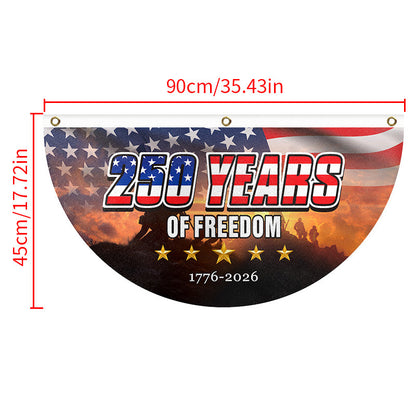 US 250th Anniversary Arched Polyester Flag