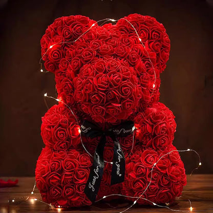 Royal Red Rose Bear Large 40cm