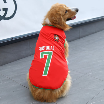 World Cup Dog Football Jersey Sports Soccer National Team Vest
