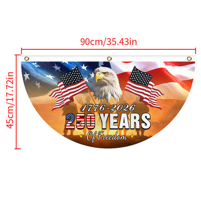 US 250th Anniversary Arched Polyester Flag
