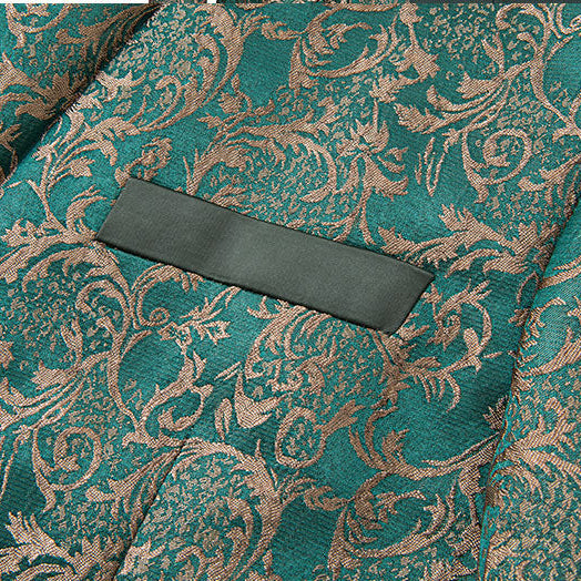 Green jacquard Men's 3-Piece prom suit