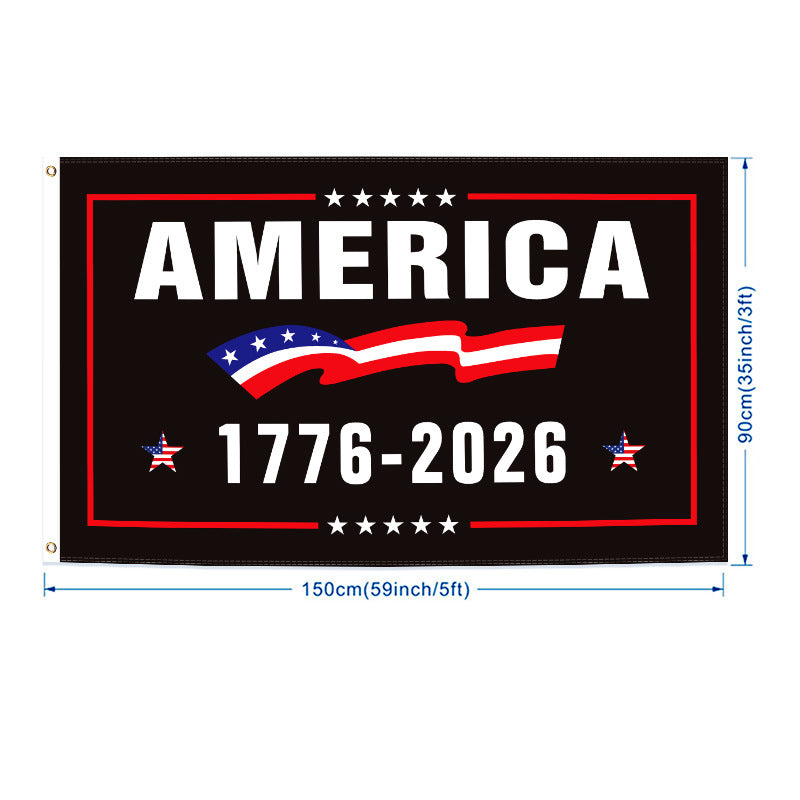US 250th Anniversary Arched Polyester Flag
