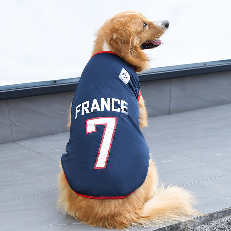 World Cup Dog Football Jersey Sports Soccer National Team Vest